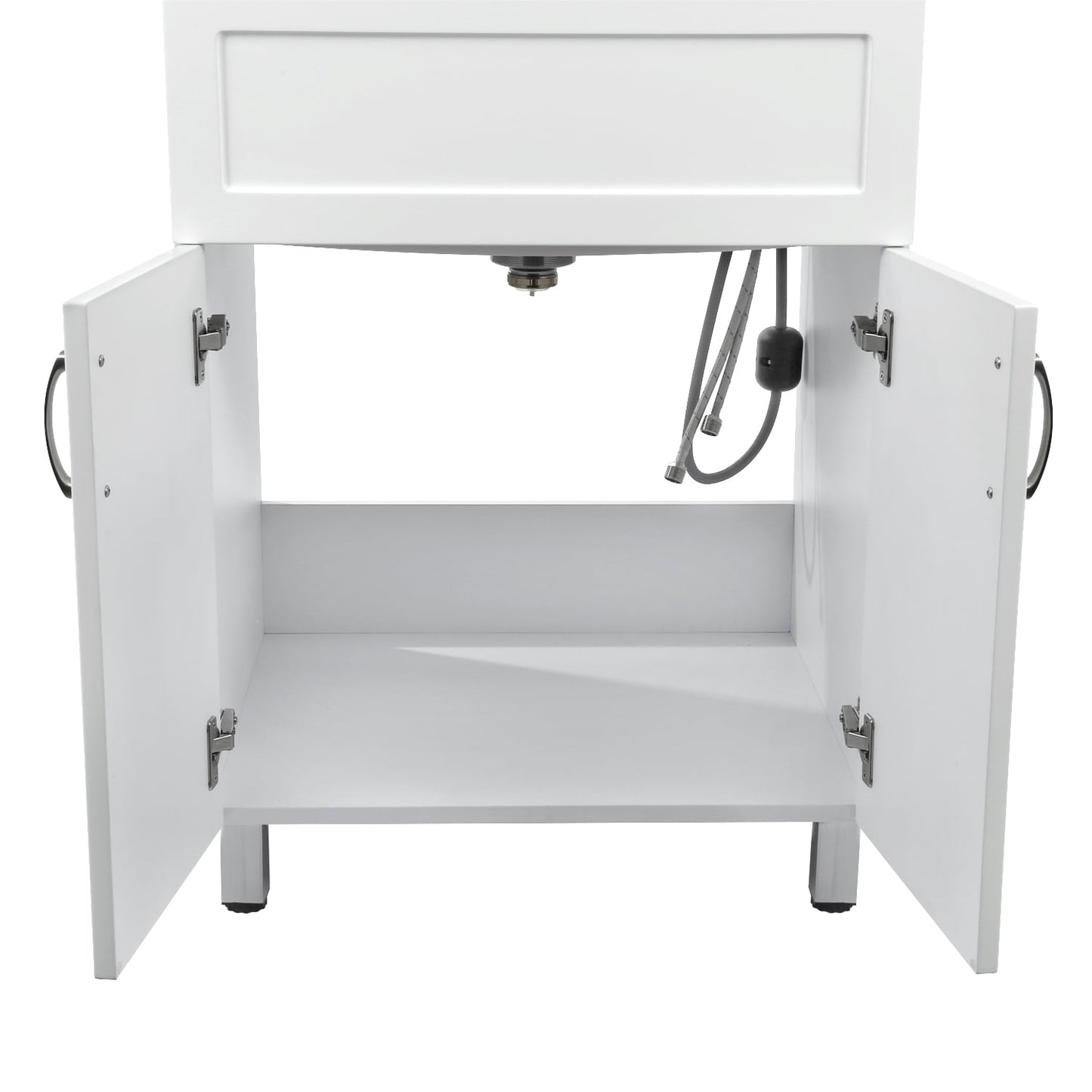 Presenza Brushed Steel Utility Tub with Faucet - 24.1-in x 21.3-in