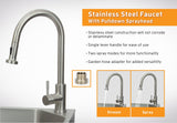 Presenza 24.1-in x 21.3-in Brushed Steel Utility Tub with Faucet