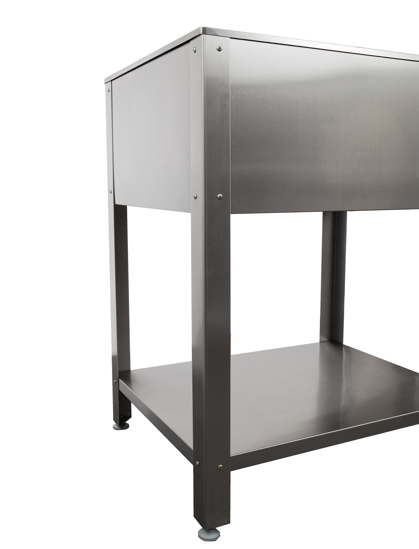 Presenza 24.1-in x 21.3-in Brushed Steel Utility Tub with Faucet