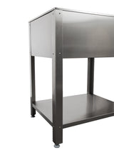Presenza 24.1-in x 21.3-in Brushed Steel Utility Tub with Faucet