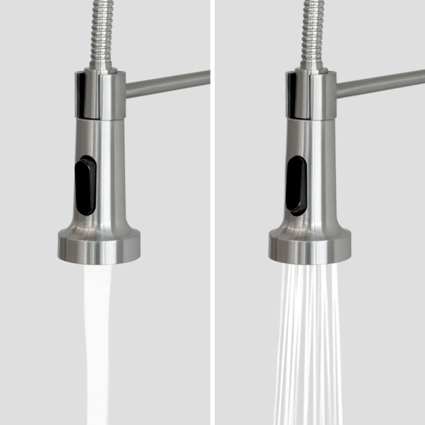 Presenza Brushed Steel Utility Tub with Faucet and Cabinet