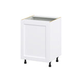 Hugo&Borg Rosemont 24-in W x 34.5-in H x 24-in D Glacier White 3-Drawers Base Fully Assembled Cabinet (Flat Panel Shaker Style)