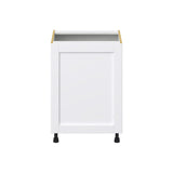 Hugo&Borg Rosemont 24-in W x 34.5-in H x 24-in D Glacier White 3-Drawers Base Fully Assembled Cabinet (Flat Panel Shaker Style)