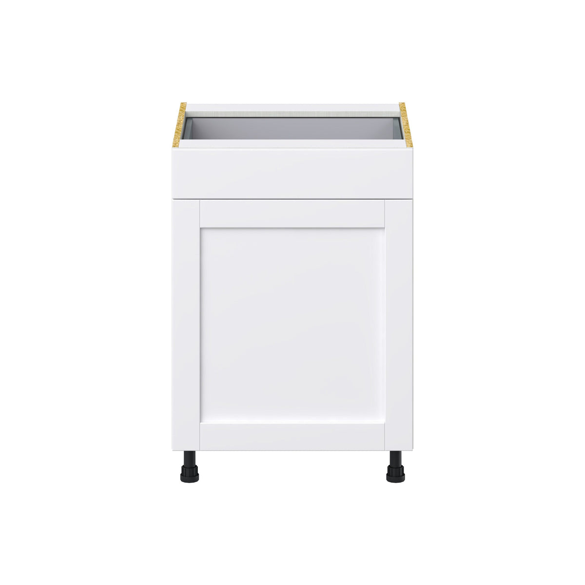 Hugo&Borg Rosemont 24-in W x 34.5-in H x 24-in D Glacier White 1-Drawer Base Fully Assembled Cabinet (Flat Panel Shaker Style)