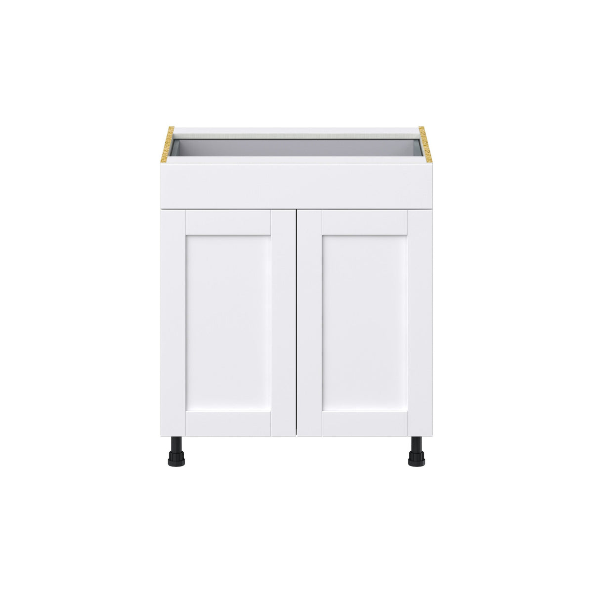 Hugo&Borg Rosemont 30-in W x 34.5-in H x 24-in D Glacier White 1-Drawer Base Fully Assembled Cabinet (Flat Panel Shaker Style)