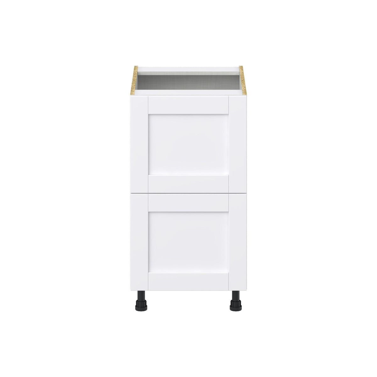 Hugo&Borg Rosemont 18-in W x 34.5-in H x 24-in D Glacier White 2-Drawer Base Fully Assembled Cabinet