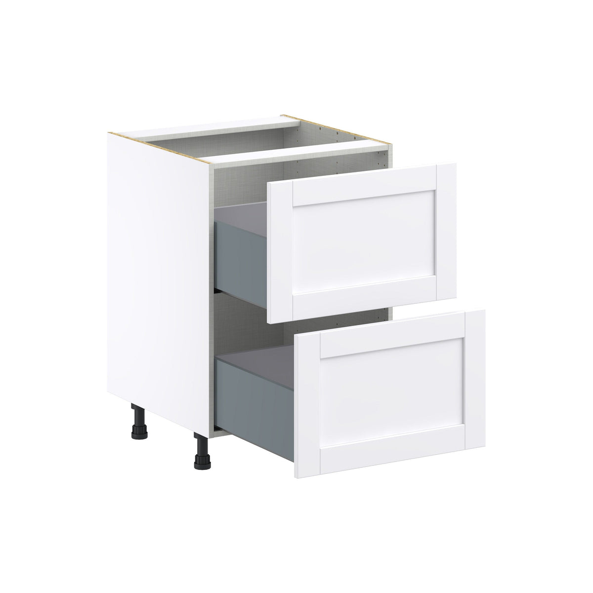 Hugo&Borg Rosemont 24-in W x 34.5-in H x 24-in D Glacier White 2-Drawer Base Fully Assembled Cabinet