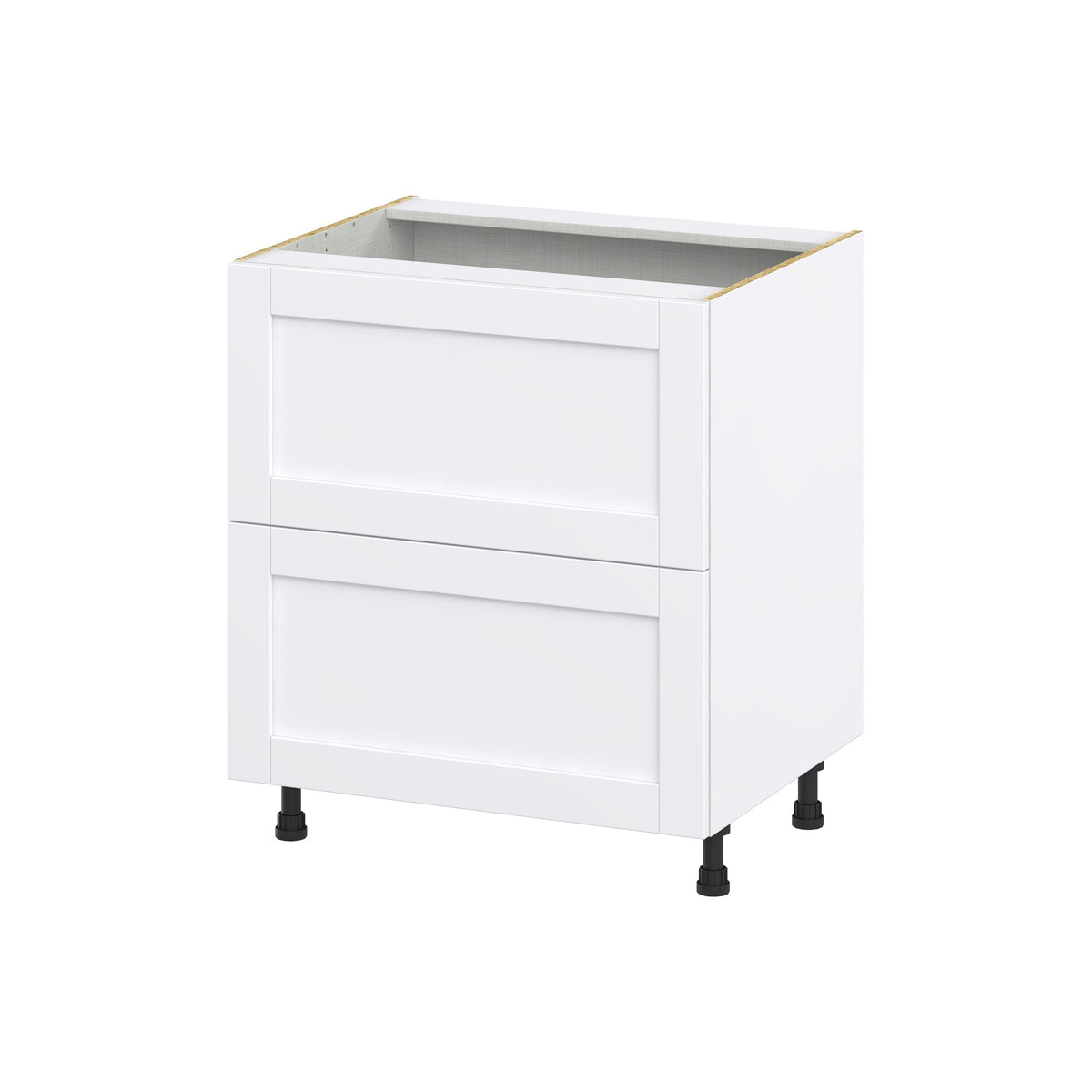 Hugo&Borg Rosemont 30-in W x 34.5-in H x 24-in D Glacier White 2-Drawer Base Fully Assembled Cabinet