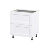 Hugo&Borg Rosemont 30-in W x 34.5-in H x 24-in D Glacier White 2-Drawer Base Fully Assembled Cabinet