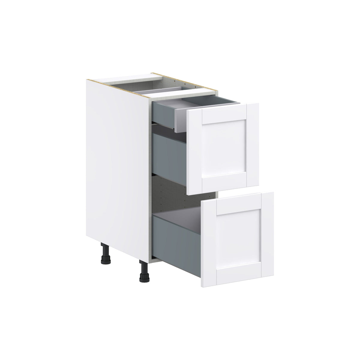 Hugo&Borg Rosemont 15-in W x 34.5-in H x 24-in D Glacier White 2-Drawer Base Fully Assembled Cabinet