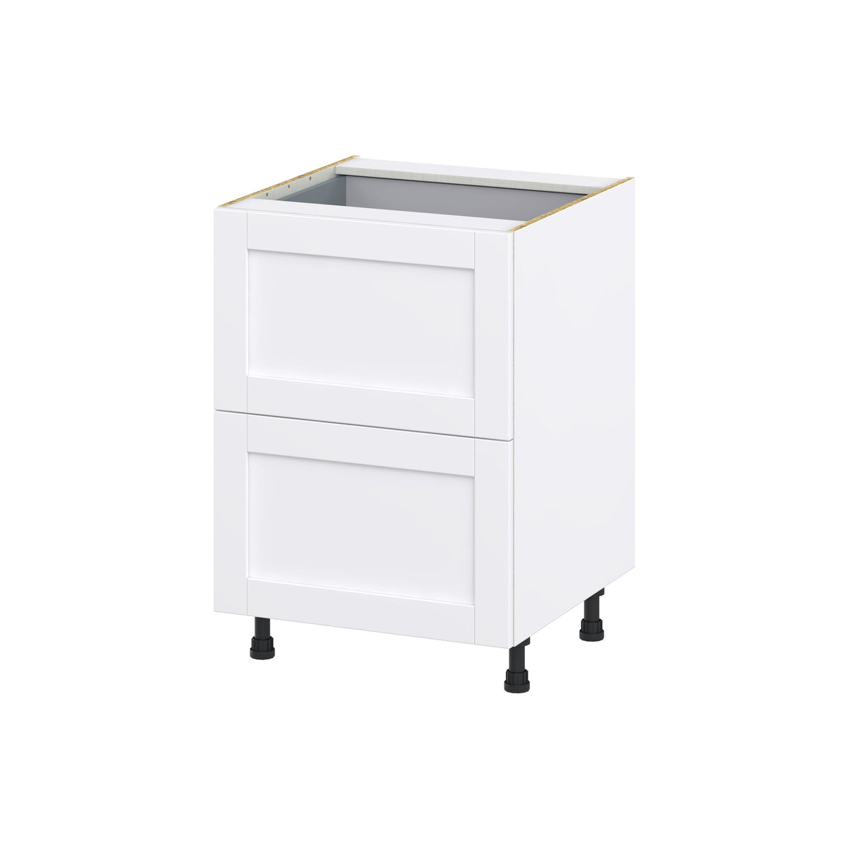 Hugo&Borg Rosemont 24-in W x 34.5-in H x 24-in D Glacier White 2-Drawer Base Fully Assembled Cabinet