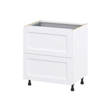 Hugo&Borg Rosemont 30-in W x 34.5-in H x 24-in D Glacier White 2-Drawer Base Fully Assembled Cabinet