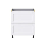 Hugo&Borg Rosemont 30-in W x 34.5-in H x 24-in D Glacier White 2-Drawer Base Fully Assembled Cabinet