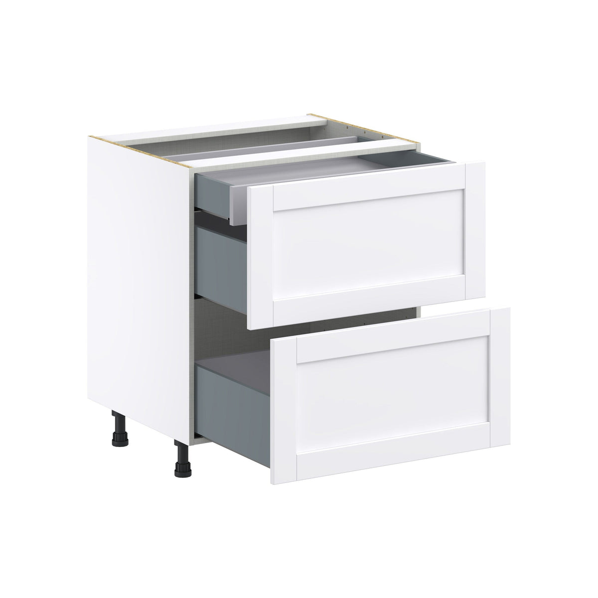 Hugo&Borg Rosemont 30-in W x 34.5-in H x 24-in D Glacier White 2-Drawer Base Fully Assembled Cabinet
