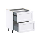 Hugo&Borg Rosemont 30-in W x 34.5-in H x 24-in D Glacier White 2-Drawer Base Fully Assembled Cabinet