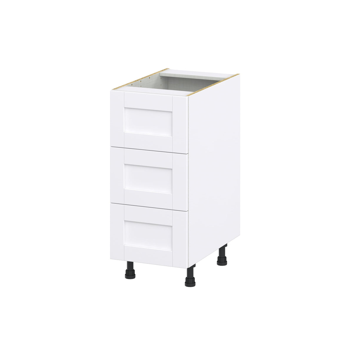 Hugo&Borg Rosemont 15-in W x 34.5-in H x 24-in D Glacier White 3-Drawer Base Fully Assembled Cabinet