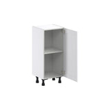 Hugo&Borg Rosemont 15-in W x 34.5-in H x 14-in D Glacier White Base Fully Assembled Cabinet (Flat Panel Shaker Door Style)