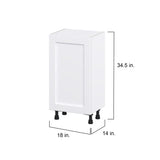 Hugo&Borg Rosemont 18-in W x 34.5-in H x 14-in D Glacier White 3-Drawers Base Fully Assembled Cabinet (Flat Panel Shaker Style)