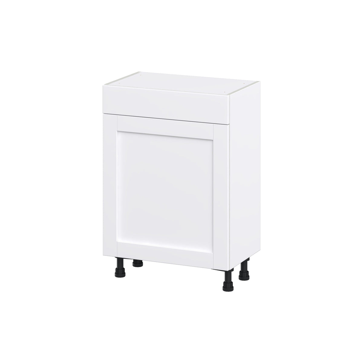 Hugo&Borg Rosemont 24-in W x 34.5-in H x 14-in D Glacier White 1-Drawer Base Fully Assembled Cabinet (Flat Panel Shaker Style)