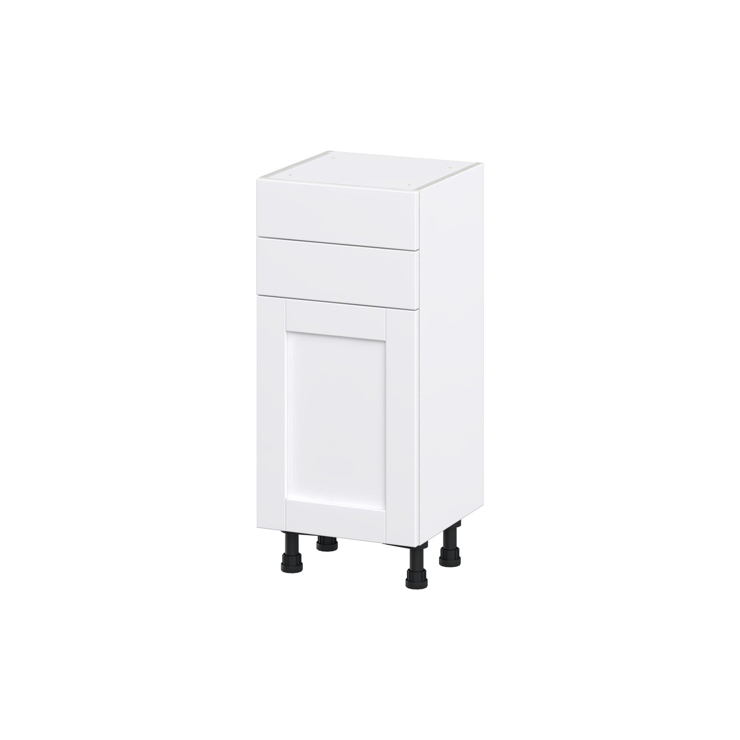 Hugo&Borg Rosemont 15-in W x 34.5-in H x 14-in D Glacier White 2-Drawers Base Fully Assembled Cabinet (Flat Panel Shaker Style)