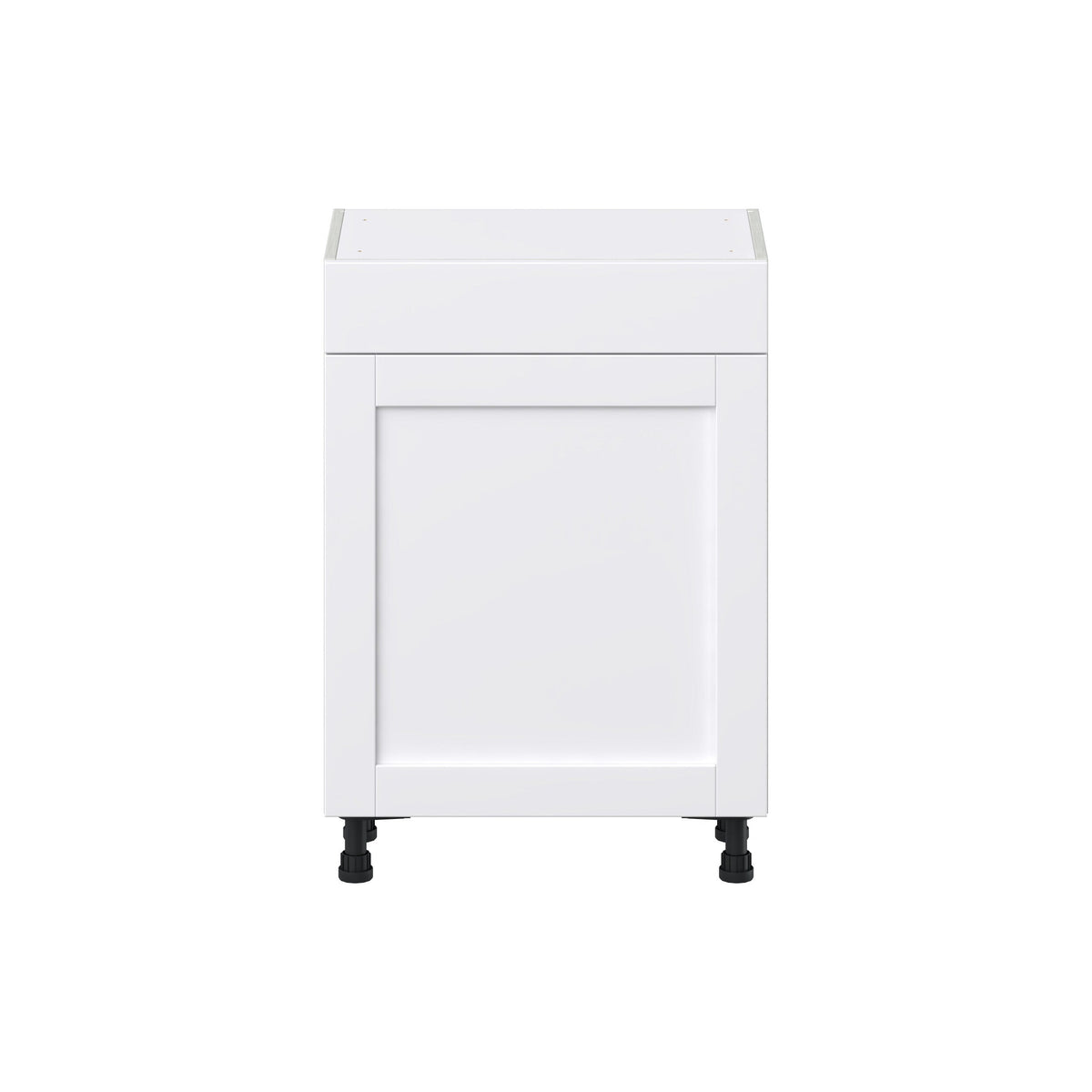 Hugo&Borg Rosemont 24-in W x 34.5-in H x 14-in D Glacier White 1-Drawer Base Fully Assembled Cabinet (Flat Panel Shaker Style)