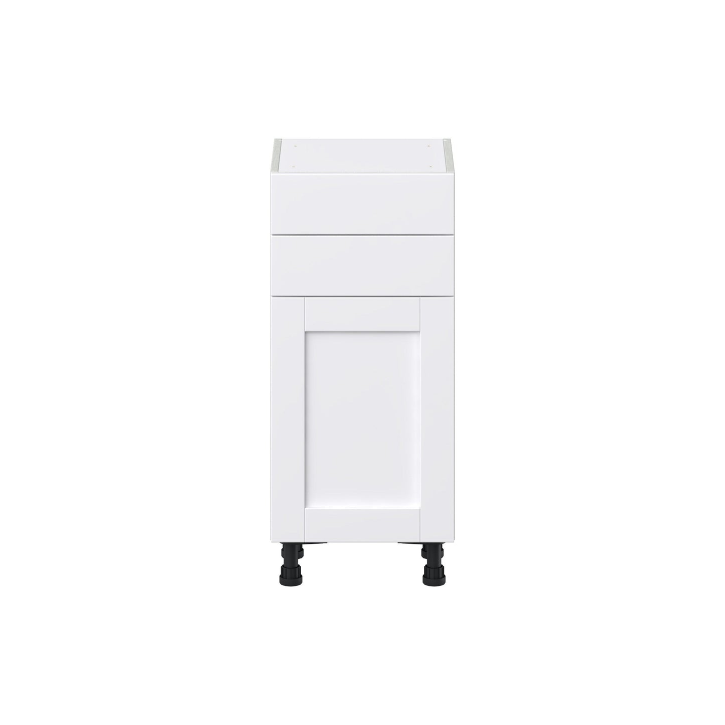 Hugo&Borg Rosemont 15-in W x 34.5-in H x 14-in D Glacier White 2-Drawers Base Fully Assembled Cabinet (Flat Panel Shaker Style)