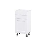 Hugo&Borg Rosemont 18-in W x 34.5-in H x 14-in D Glacier White 2-Drawers Base Fully Assembled Cabinet (Flat Panel Shaker Style)