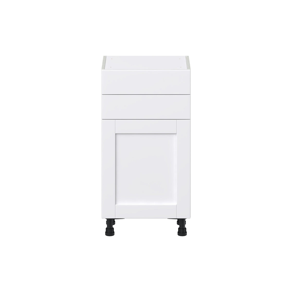 Hugo&Borg Rosemont 18-in W x 34.5-in H x 14-in D Glacier White 2-Drawers Base Fully Assembled Cabinet (Flat Panel Shaker Style)