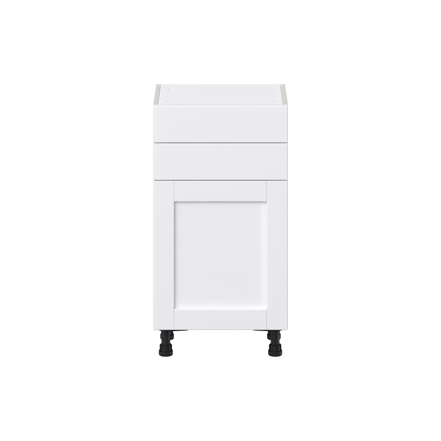 Hugo&Borg Rosemont 18-in W x 34.5-in H x 14-in D Glacier White 2-Drawers Base Fully Assembled Cabinet (Flat Panel Shaker Style)