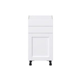 Hugo&Borg Rosemont 18-in W x 34.5-in H x 14-in D Glacier White 2-Drawers Base Fully Assembled Cabinet (Flat Panel Shaker Style)