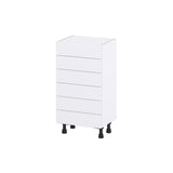 Hugo&Borg Rosemont 18-in W x 34.5-in H x 14-in D Glacier White 6-Drawer Base Fully Assembled Cabinet