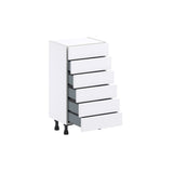 Hugo&Borg Rosemont 18-in W x 34.5-in H x 14-in D Glacier White 6-Drawer Base Fully Assembled Cabinet