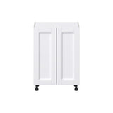 Hugo&Borg Rosemont 24-in W x 34.5-in H x 14-in D Glacier White 3-Drawers Base Fully Assembled Cabinet (Flat Panel Shaker Style)