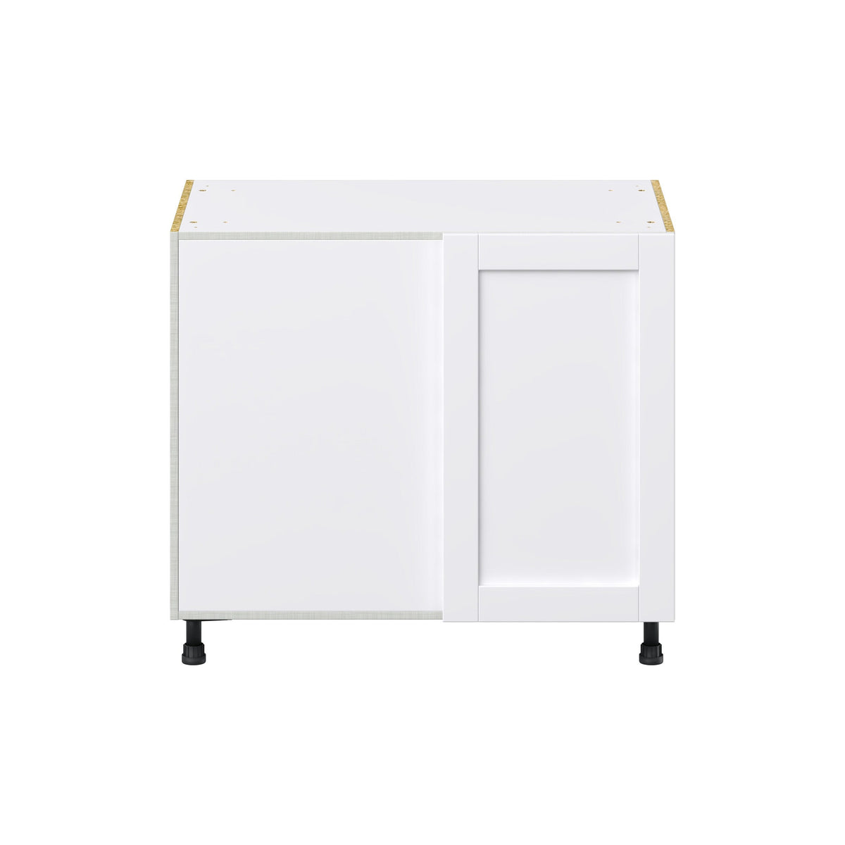 Hugo&Borg Rosemont 39-in W x 34.5-in H x 24-in D Glacier White Blind Corner Base Fully Assembled Cabinet (Flat Panel Shaker Style)