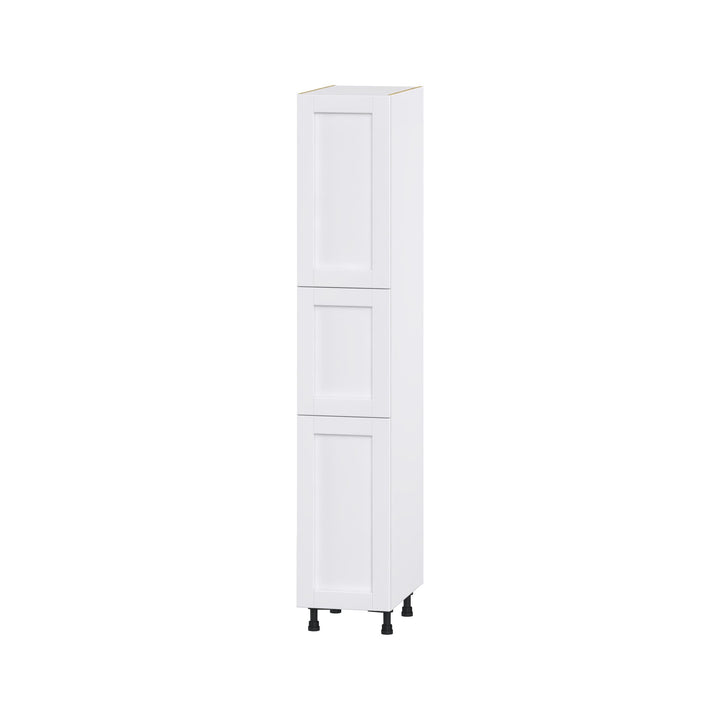 Hugo&Borg Rosemont 15-in W x 84.5-in H x 24-in D Glacier White Pantry Fully Assembled Cabinet (Flat Panel Shaker Door Style)