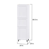 Hugo&Borg Rosemont 24-in W x 84.5-in H x 24-in D Glacier White Pantry Fully Assembled Cabinet (Flat Panel Shaker Door Style)