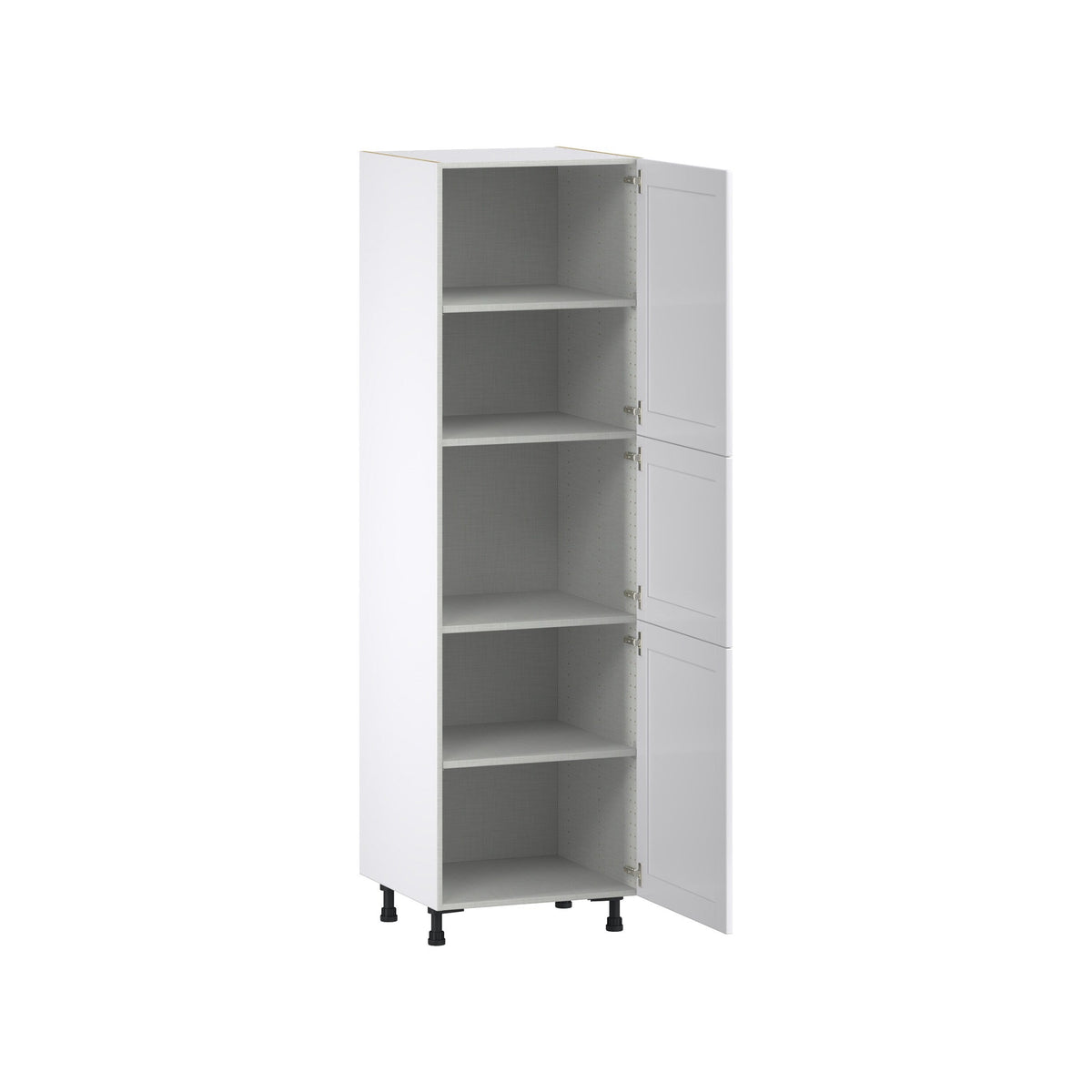 Hugo&Borg Rosemont 24-in W x 84.5-in H x 24-in D Glacier White Pantry Fully Assembled Cabinet (Flat Panel Shaker Door Style)