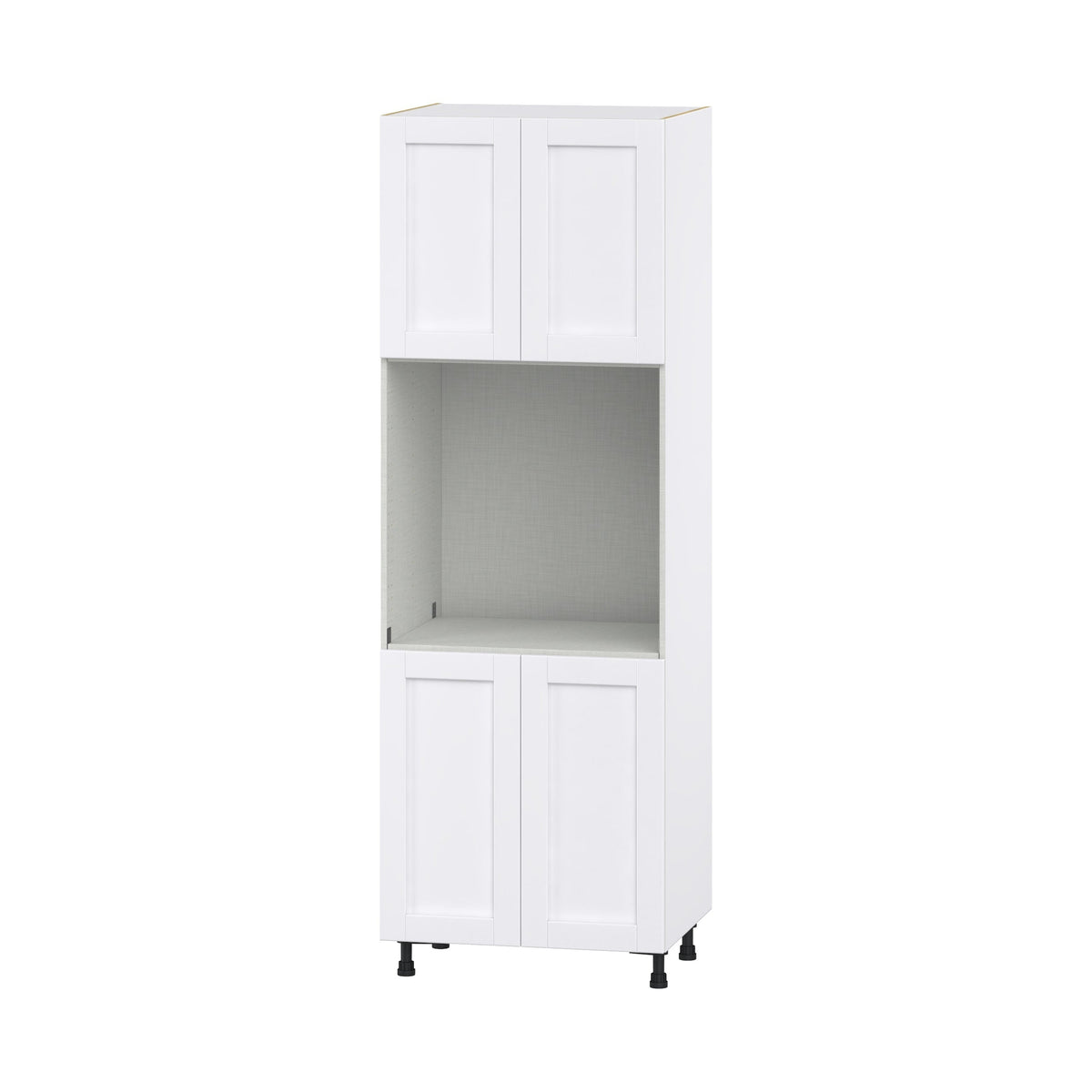 Hugo&Borg Rosemont 30-in W x 89.5-in H x 24-in D Glacier White Single Oven Base Fully Assembled Cabinet (Flat Panel Shaker Style)