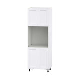 Hugo&Borg Rosemont 30-in W x 89.5-in H x 24-in D Glacier White Single Oven Base Fully Assembled Cabinet (Flat Panel Shaker Style)