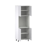 Hugo&Borg Rosemont 30-in W x 89.5-in H x 24-in D Glacier White Single Oven Base Fully Assembled Cabinet (Flat Panel Shaker Style)