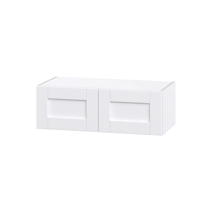 Hugo&Borg Rosemont 30-in W x 10-in H x 14-in D Glacier White Wall Fully Assembled Cabinet (Flat Panel Shaker Door Style)