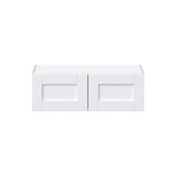 Hugo&Borg Rosemont 30-in W x 10-in H x 14-in D Glacier White Wall Fully Assembled Cabinet (Flat Panel Shaker Door Style)