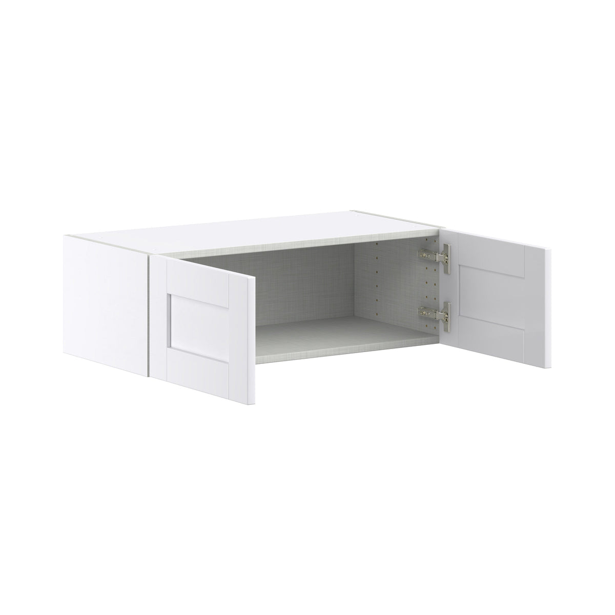 Hugo&Borg Rosemont 30-in W x 10-in H x 14-in D Glacier White Wall Fully Assembled Cabinet (Flat Panel Shaker Door Style)