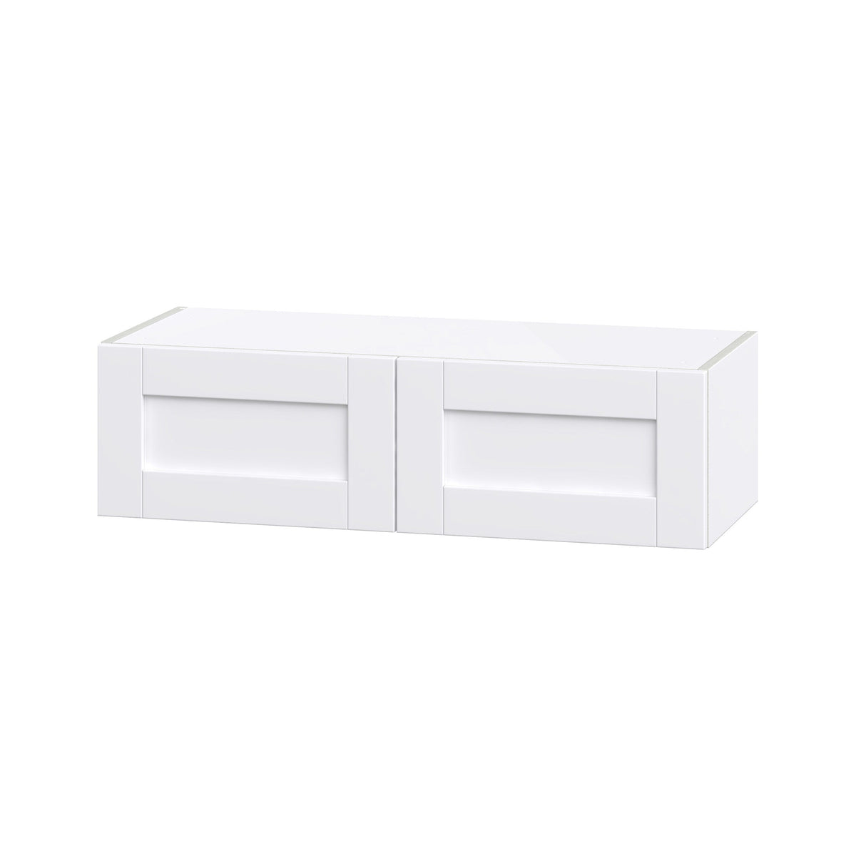 Hugo&Borg Rosemont 36-in W x 10-in H x 14-in D Glacier White Wall Fully Assembled Cabinet (Flat Panel Shaker Door Style)