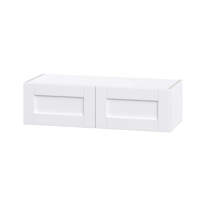 Hugo&Borg Rosemont 36-in W x 10-in H x 14-in D Glacier White Wall Fully Assembled Cabinet (Flat Panel Shaker Door Style)