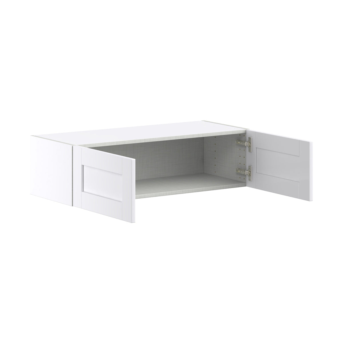 Hugo&Borg Rosemont 36-in W x 10-in H x 14-in D Glacier White Wall Fully Assembled Cabinet (Flat Panel Shaker Door Style)
