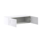 Hugo&Borg Rosemont 36-in W x 10-in H x 14-in D Glacier White Wall Fully Assembled Cabinet (Flat Panel Shaker Door Style)