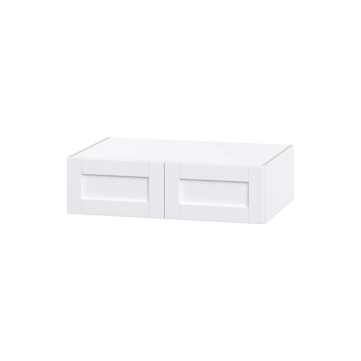 Hugo&Borg Rosemont 36-in W x 10-in H x 24-in D Glacier White Wall Fully Assembled Cabinet (Flat Panel Shaker Door Style)