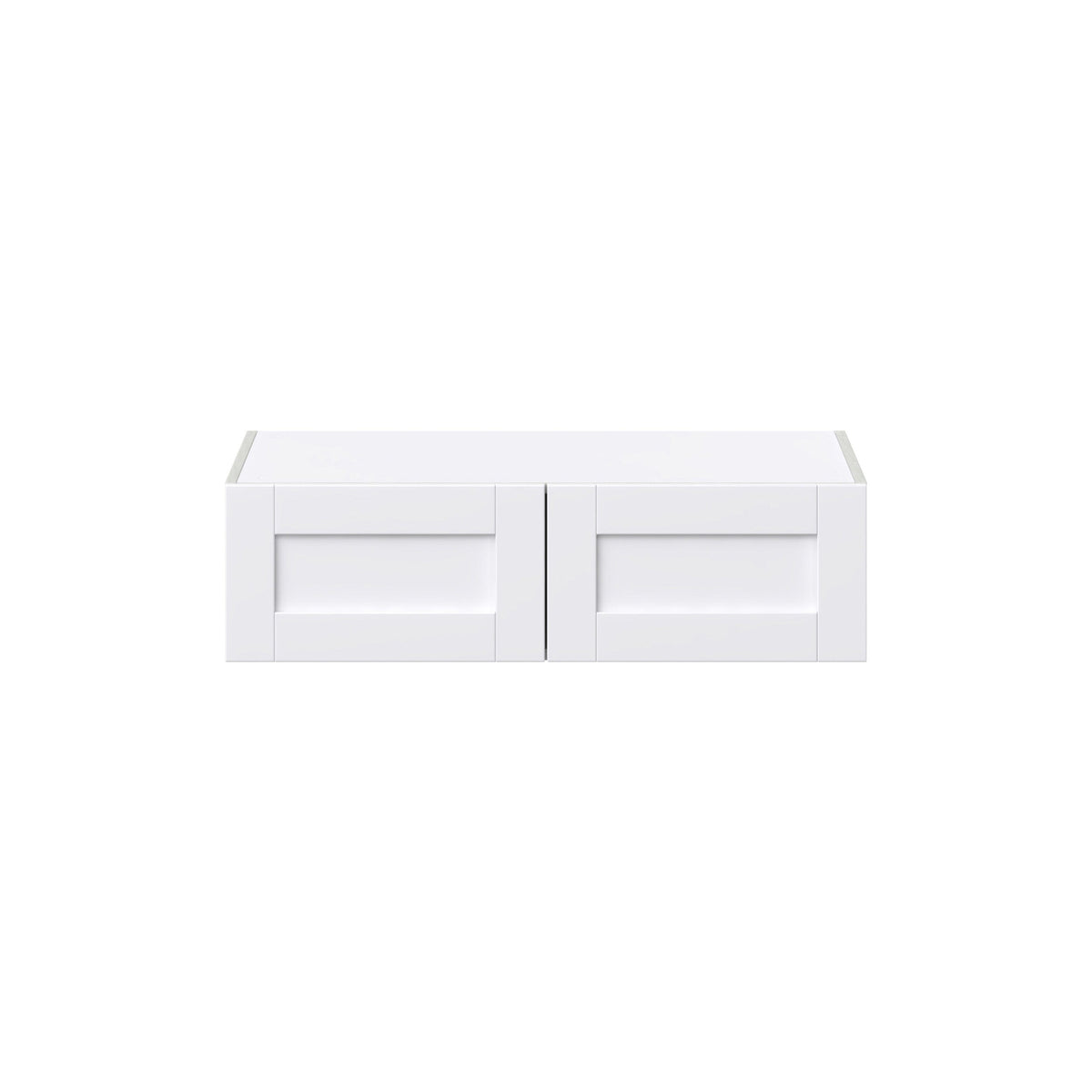 Hugo&Borg Rosemont 36-in W x 10-in H x 24-in D Glacier White Wall Fully Assembled Cabinet (Flat Panel Shaker Door Style)