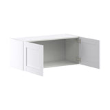 Hugo&Borg Rosemont 36-in W x 15-in H x 14-in D Glacier White Wall Fully Assembled Cabinet (Flat Panel Shaker Door Style)